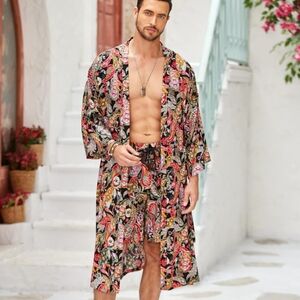 Men's kimono & matching shorts L